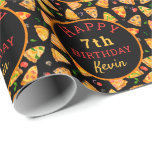 Pizza Party Personalized Kids Birthday Wrapping Paper<br><div class="desc">Pizza Party Personalized Kids Birthday Wrapping Paper. www.SamAnnDesigns.com</div>