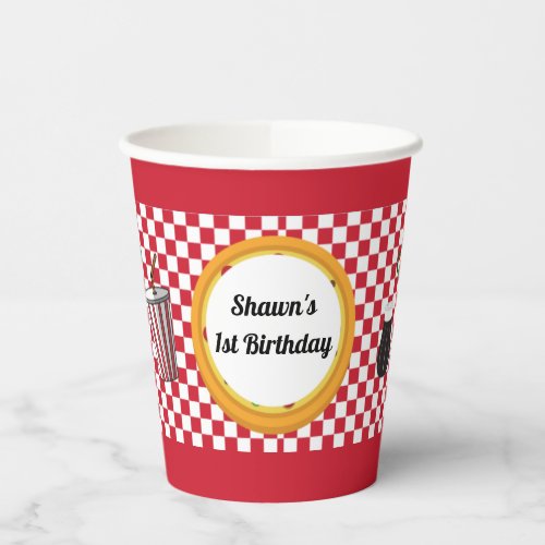 Pizza Party Personalized Paper Cups