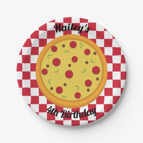 Pizza Party personalized Plates