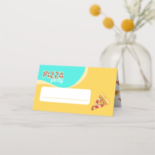 Pizza party place card