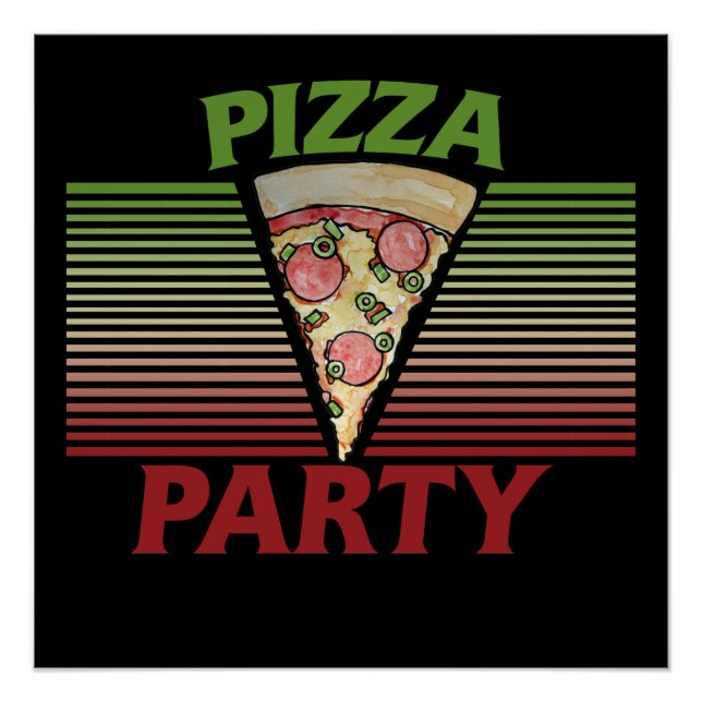 Pizza Party Poster (Front)