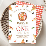 Pizza Party Slice Of Fun 1st Birthday Invitation<br><div class="desc">Pizza Party Slice Of Fun 1st Birthday Invitation

Sweet pizza themed first birthday invitation for a baby boy featuring various pizza slices,  mushrooms,  olive slices and basil.  This pizza themed first birthday invitation is fully editable making it suitable for any age.</div>