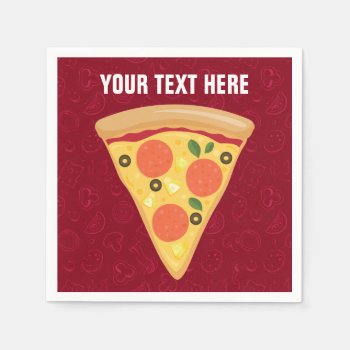 Pizza Party Slice Of Pineapple Pepperoni Pie Napkins by Popcornparty at Zazzle