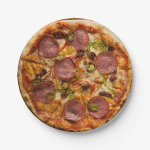 Pizza Party Supreme Paper Plates