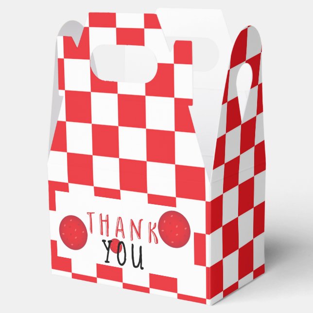 Pizza Party Thank You Birthday Treat Favor Boxes (Opened)