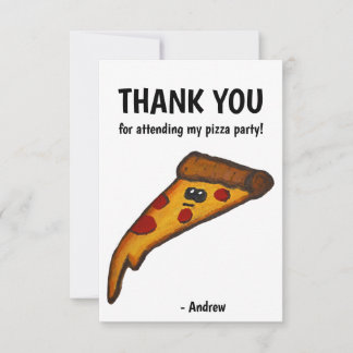 Pizza Party Thank You Card