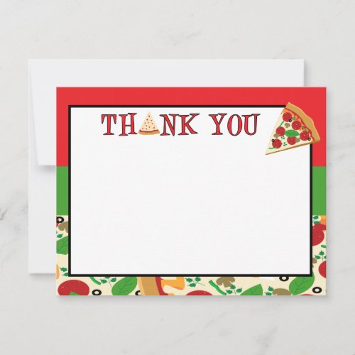 Pizza Party Thank You Card