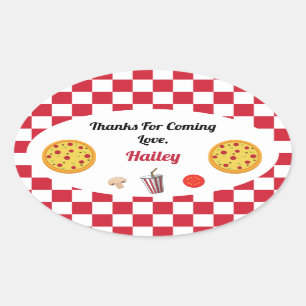 Pizza Party Thank You Sticker