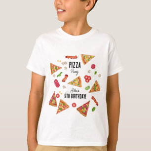 Pizza Party Theme Kids Birthday Party T-Shirt