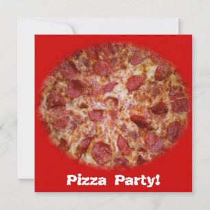 Pizza Party Time Invitation