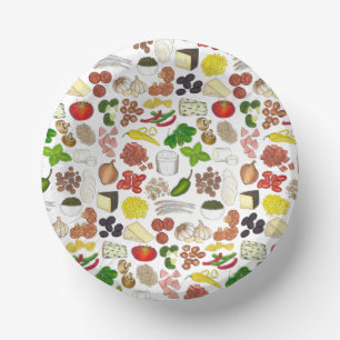 Pizza Party Toppings Italian Food Pizzeria Pie Paper Bowls