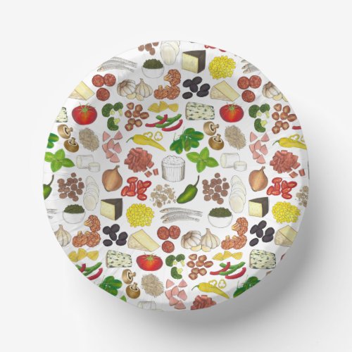 Pizza Party Toppings Italian Food Pizzeria Pie Paper Bowls