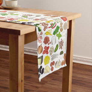 Pizza Party Toppings Italian Food Pizzeria Pie Short Table Runner