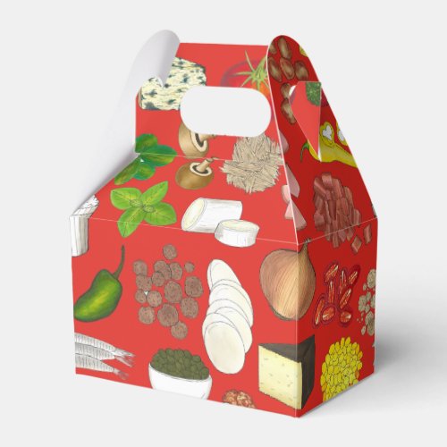 Pizza Party Toppings Italian Restaurant Pizzeria Favor Boxes
