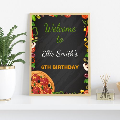 Pizza Party Welcome Signs