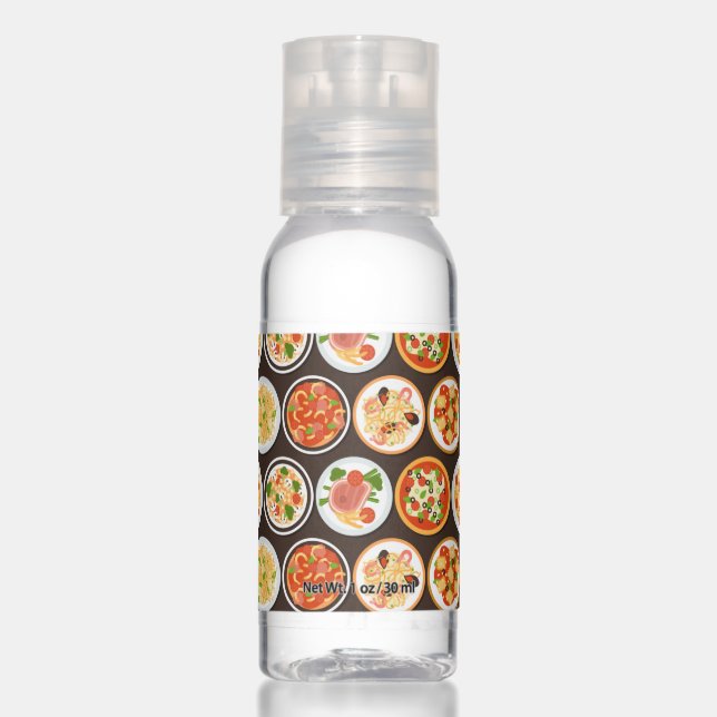 Pizza, pasta, delicious Italian food Hand Sanitizer (Front)