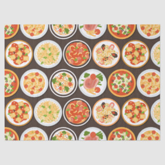 Pizza, pasta, delicious Italian food Tissue Paper