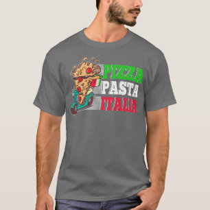 Pizza Pasta Italia Pizza Piece On Italian Scooter  T-Shirt