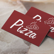 Pizza Pasta Restaurant Chef Plain Red Business Card at Zazzle