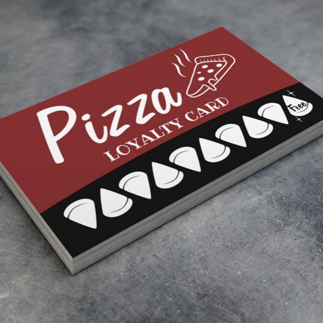 Pizza Pasta Restaurant Loyalty Punch Card (Creator Uploaded)