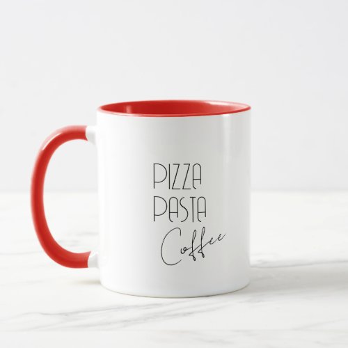 Pizza Pasta Two Tone Coffee Mug