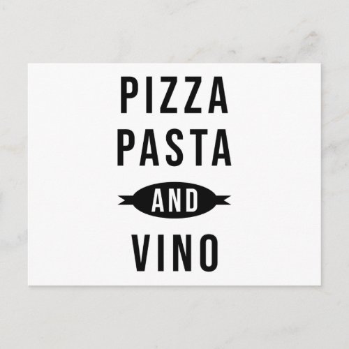 Pizza Pasta Vino Postcard