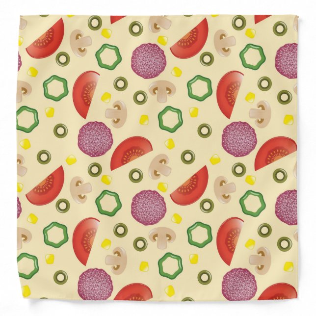Pizza Pattern 2 Bandana (Front)