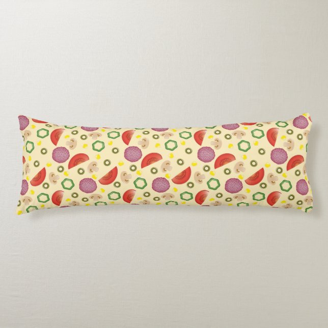 Pizza Pattern 2 Body Pillow (Front)