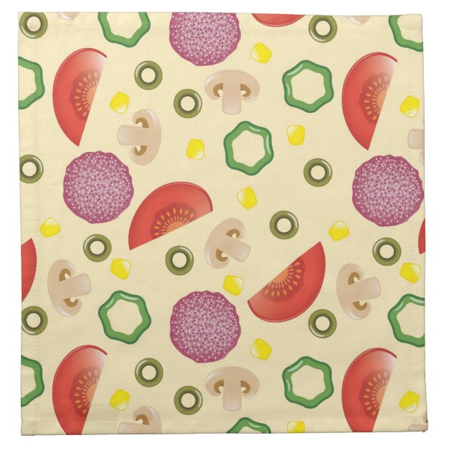 Pizza Pattern 2 Cloth Napkin (Front)