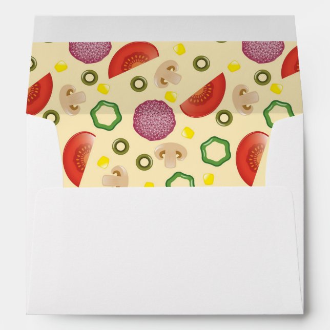 Pizza Pattern 2 Envelope (Back (Bottom))