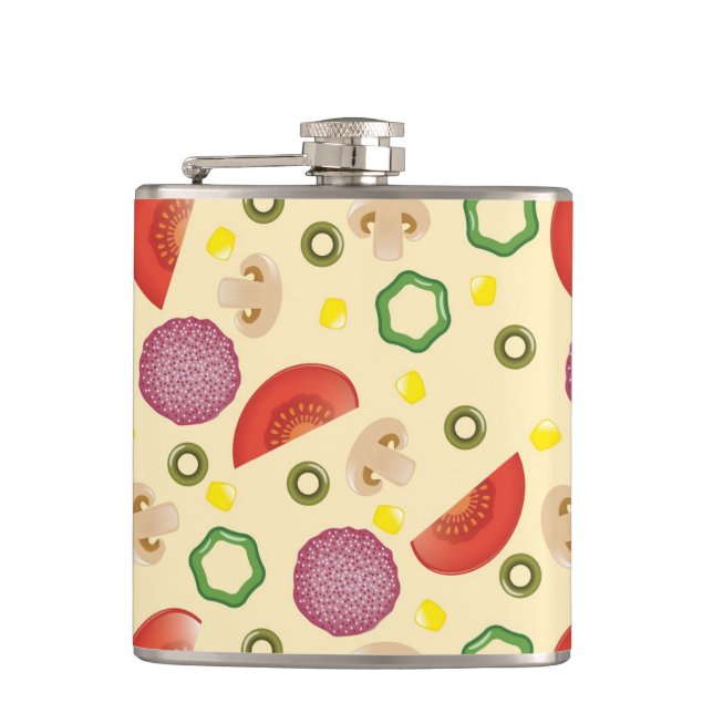 Pizza Pattern 2 Flask (Front)