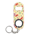 Pizza Pattern 2 Keychain Bottle Opener