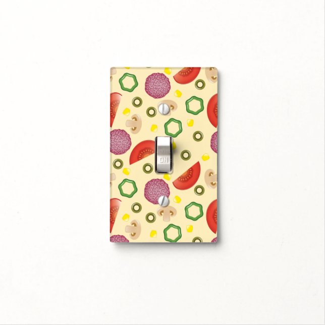 Pizza Pattern 2 Light Switch Cover (In Situ)