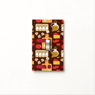 Pizza Pattern 2 Light Switch Cover