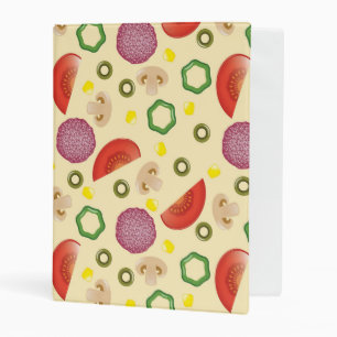 Pizza Pattern 2 Mini Binder