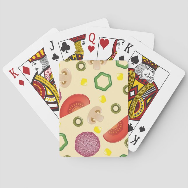 Pizza Pattern 2 Poker Cards (Back)