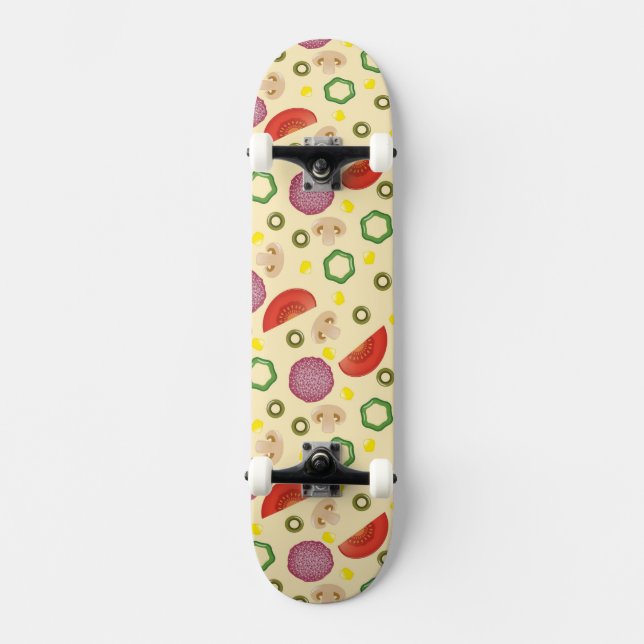 Pizza Pattern 2 Skateboard Deck (Front)