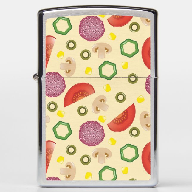 Pizza Pattern 2 Zippo Lighter (Front)