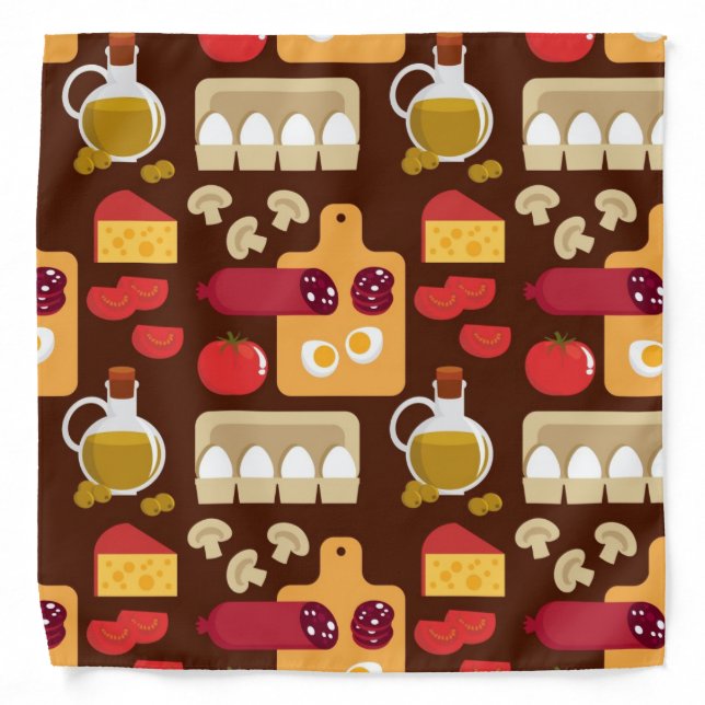 Pizza Pattern Bandana (Front)