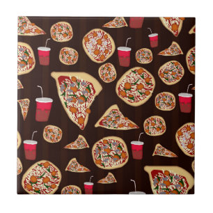 Pizza Pattern Ceramic Tile