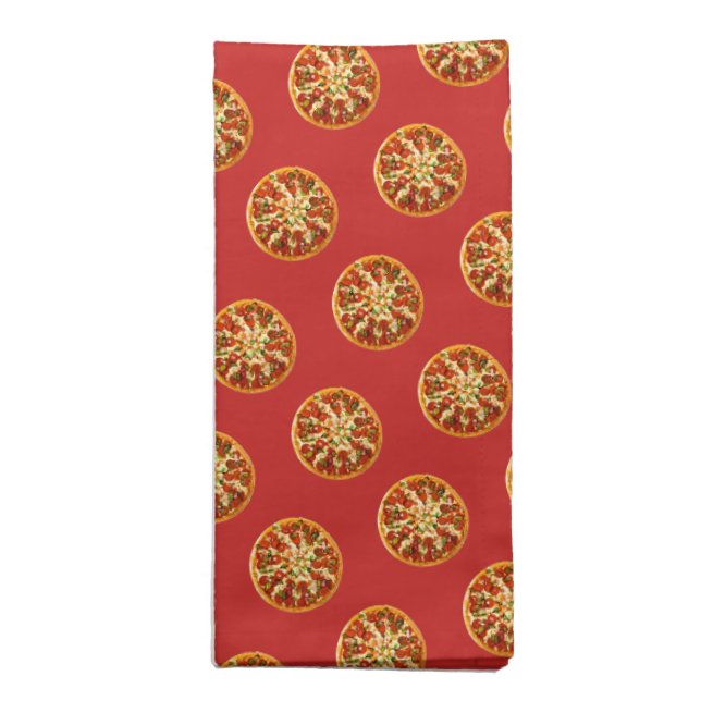 Pizza Pattern Cloth Napkin (Folded)