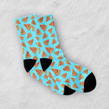 Pizza Pattern Cute Novelty Socks by JulieErinDesigns at Zazzle