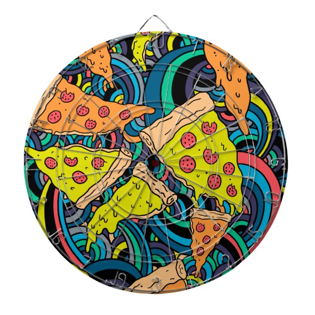 Pizza pattern dart board (Front)