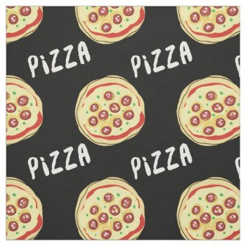 Pizza Pattern Fabric by SnappyDressers at Zazzle