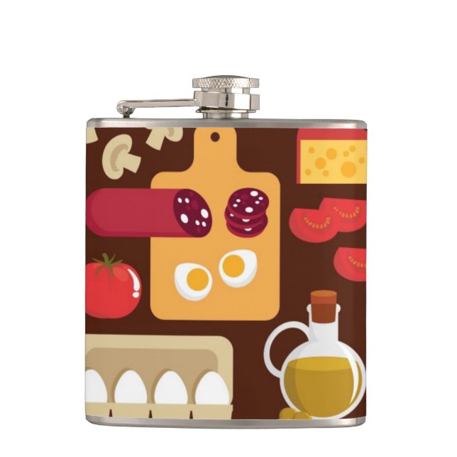 Pizza Pattern Flask (Front)