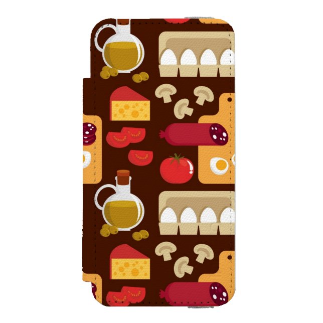 Pizza Pattern Incipio iPhone Wallet Case (Folio Front)