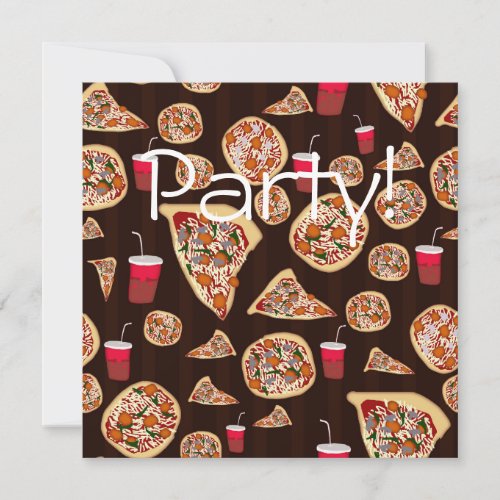 Pizza Pattern Invitation