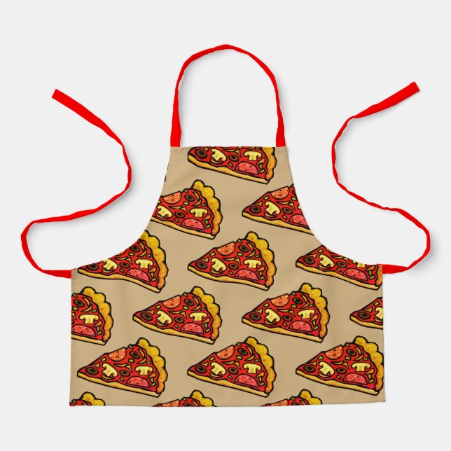 Pizza pattern Kids' Apron (Front)