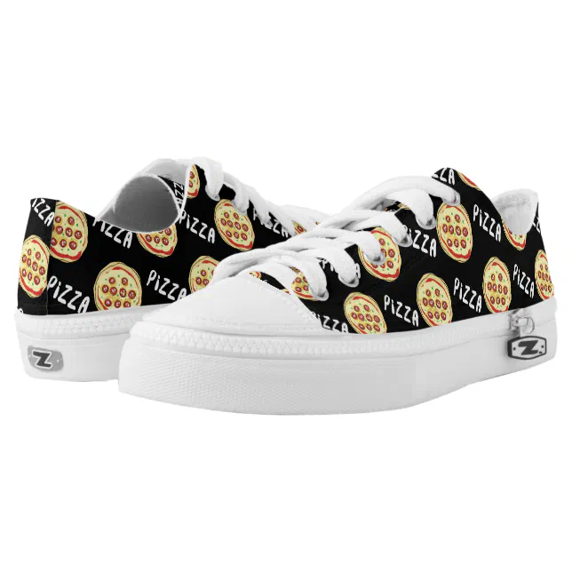 Pattern Print Pizza Men Women's High Top Shoes