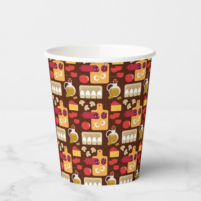 Pizza Pattern Paper Cups (Left)